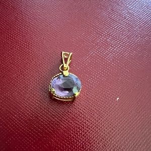 18K Gold and Amethyst pendant